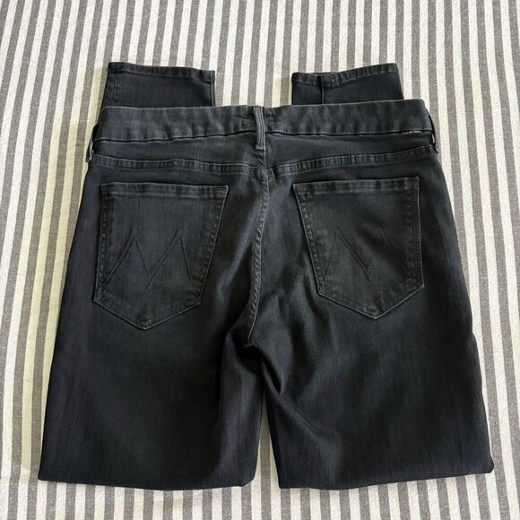 Mother The Looker Crop Blackbird Skinny Jeans Size 30 - Picture 1 of 11
